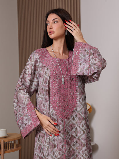 Amethyst Ikat Kaftan
