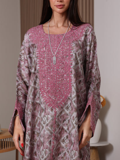 Amethyst Ikat Kaftan