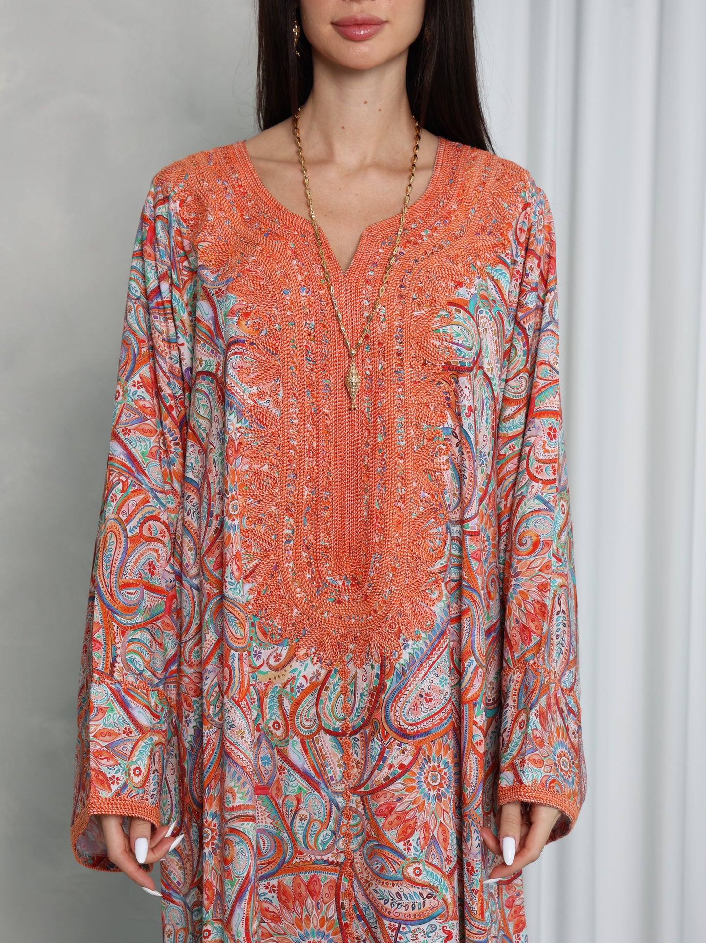 Terracotta Paisley Kaftan
