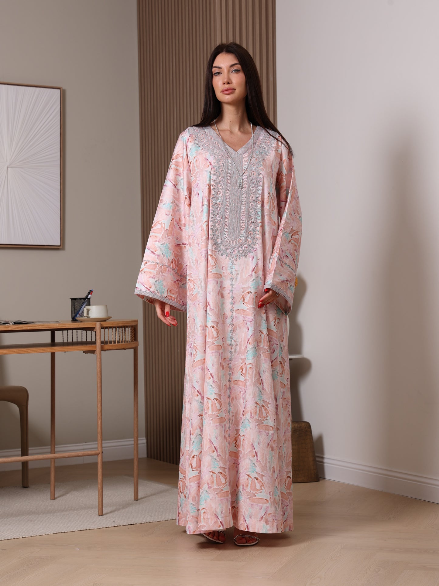 Silver Petals Kaftan
