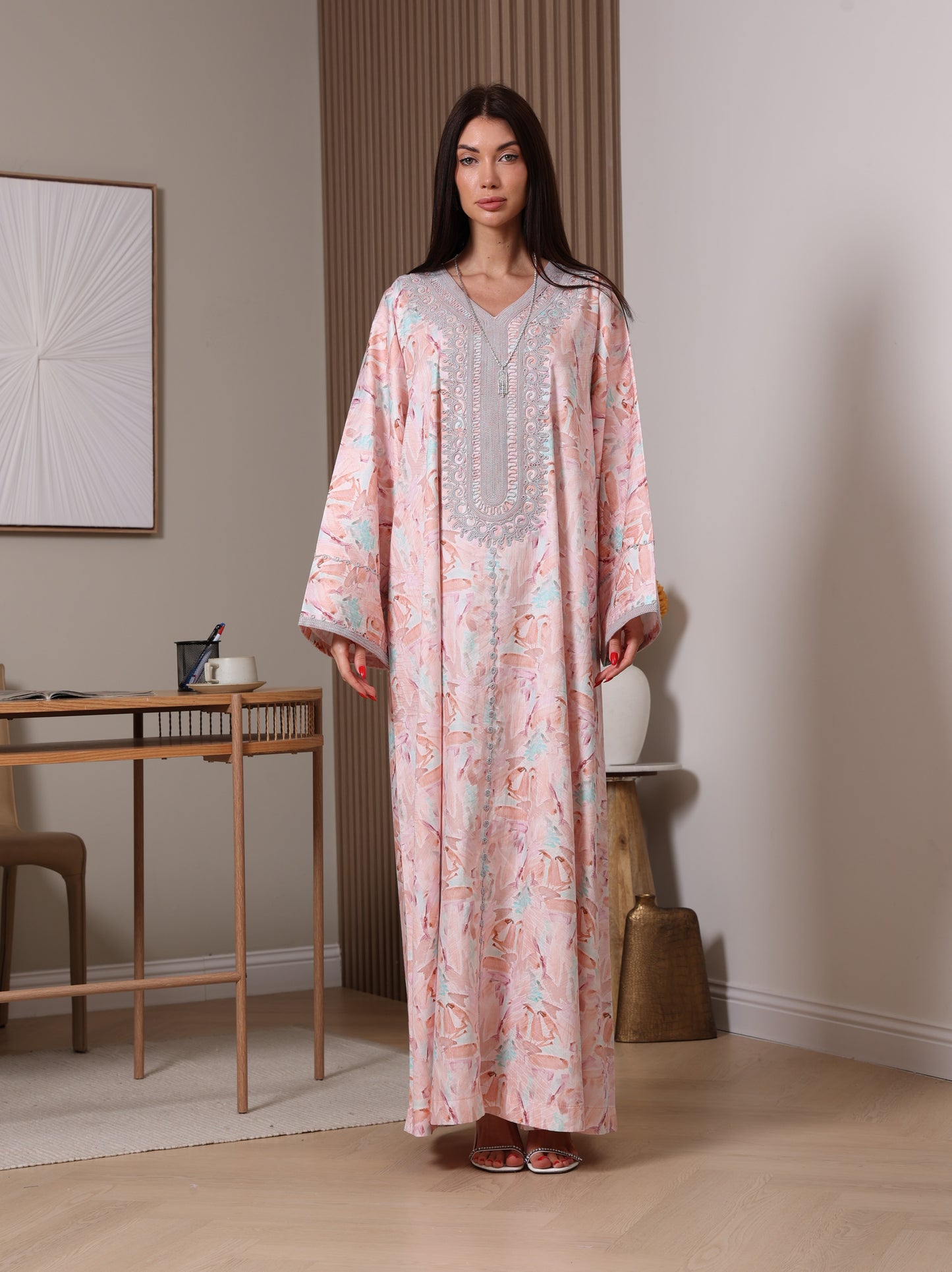Silver Petals Kaftan
