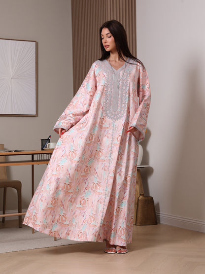 Silver Petals Kaftan