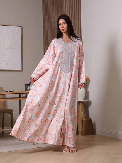Silver Petals Kaftan