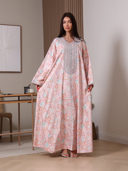 Silver Petals Kaftan