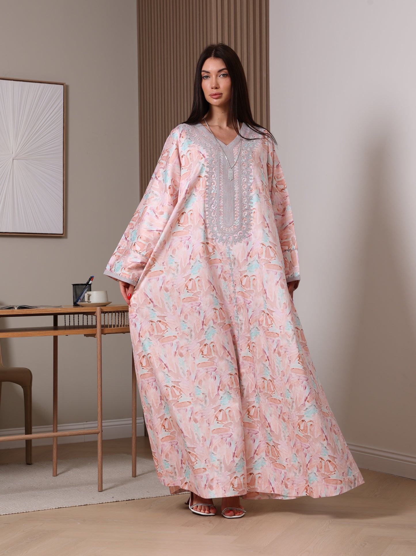 Silver Petals Kaftan