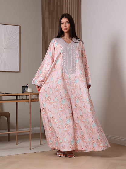 Silver Petals Kaftan