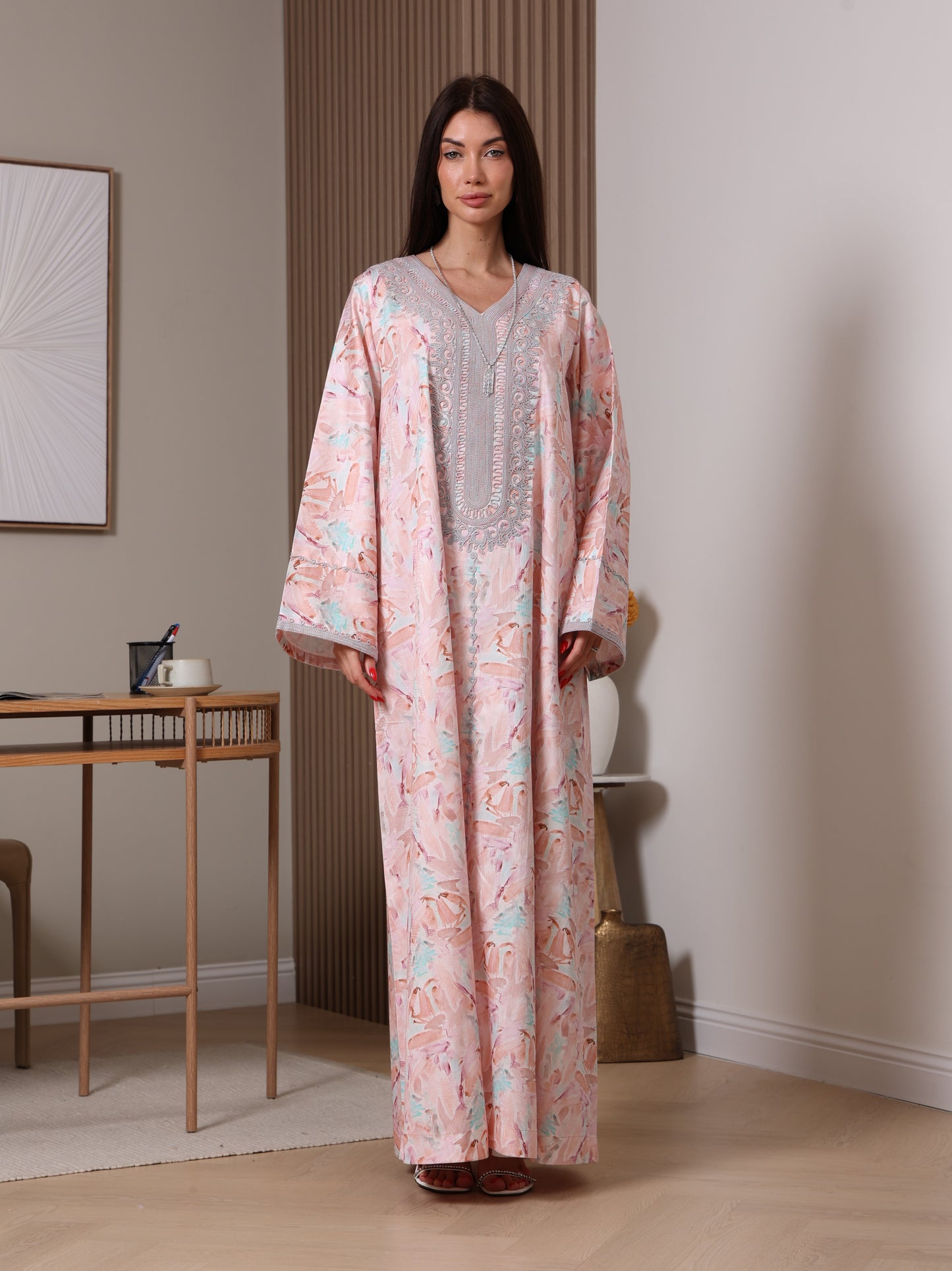 Silver Petals Kaftan