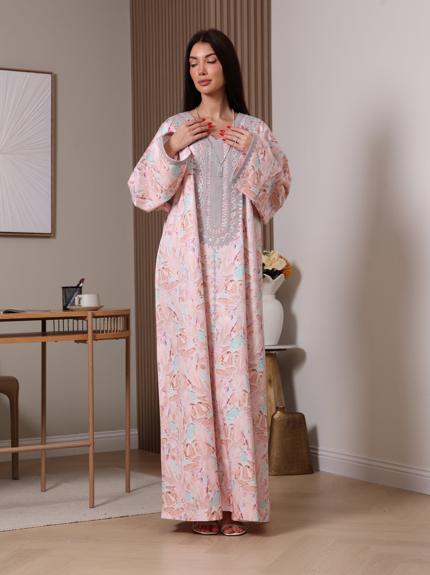 Silver Petals Kaftan