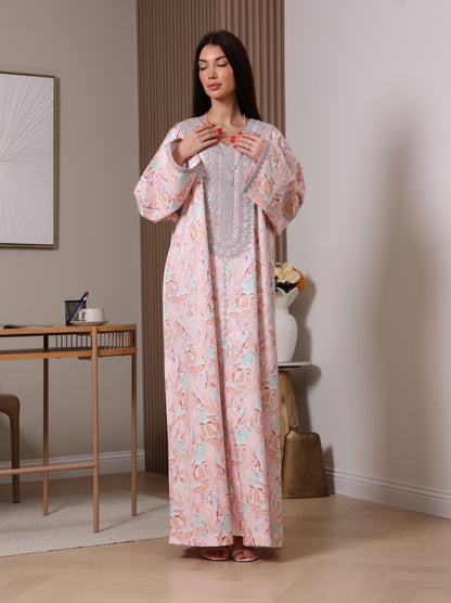 Silver Petals Kaftan