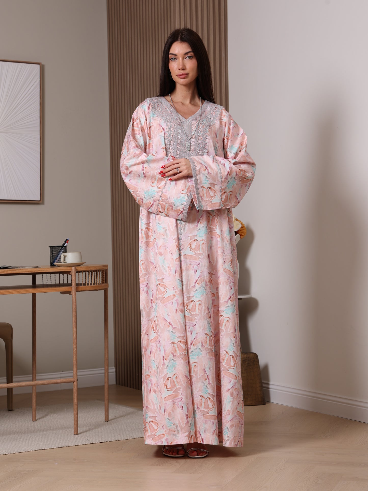 Silver Petals Kaftan