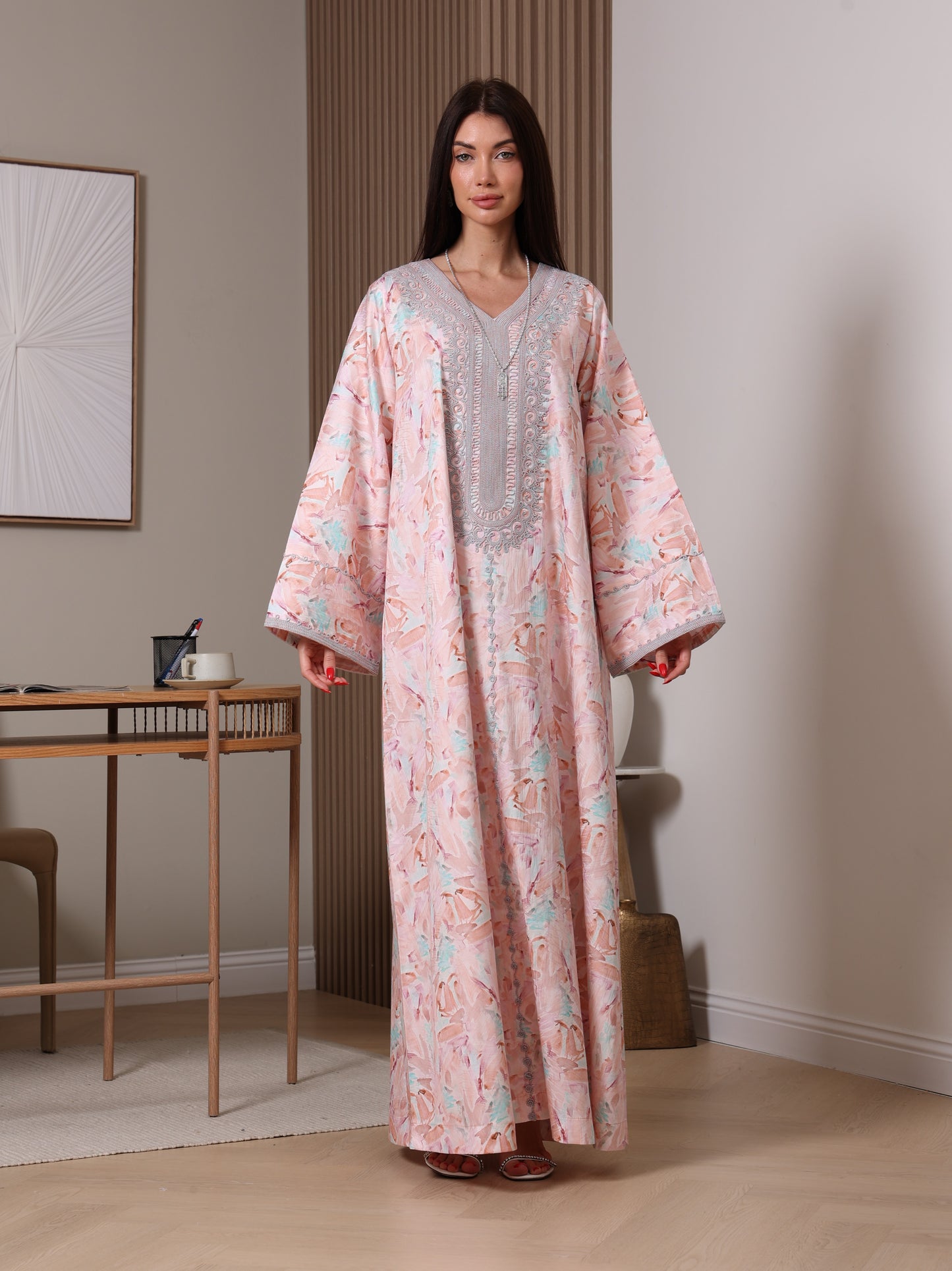 Silver Petals Kaftan