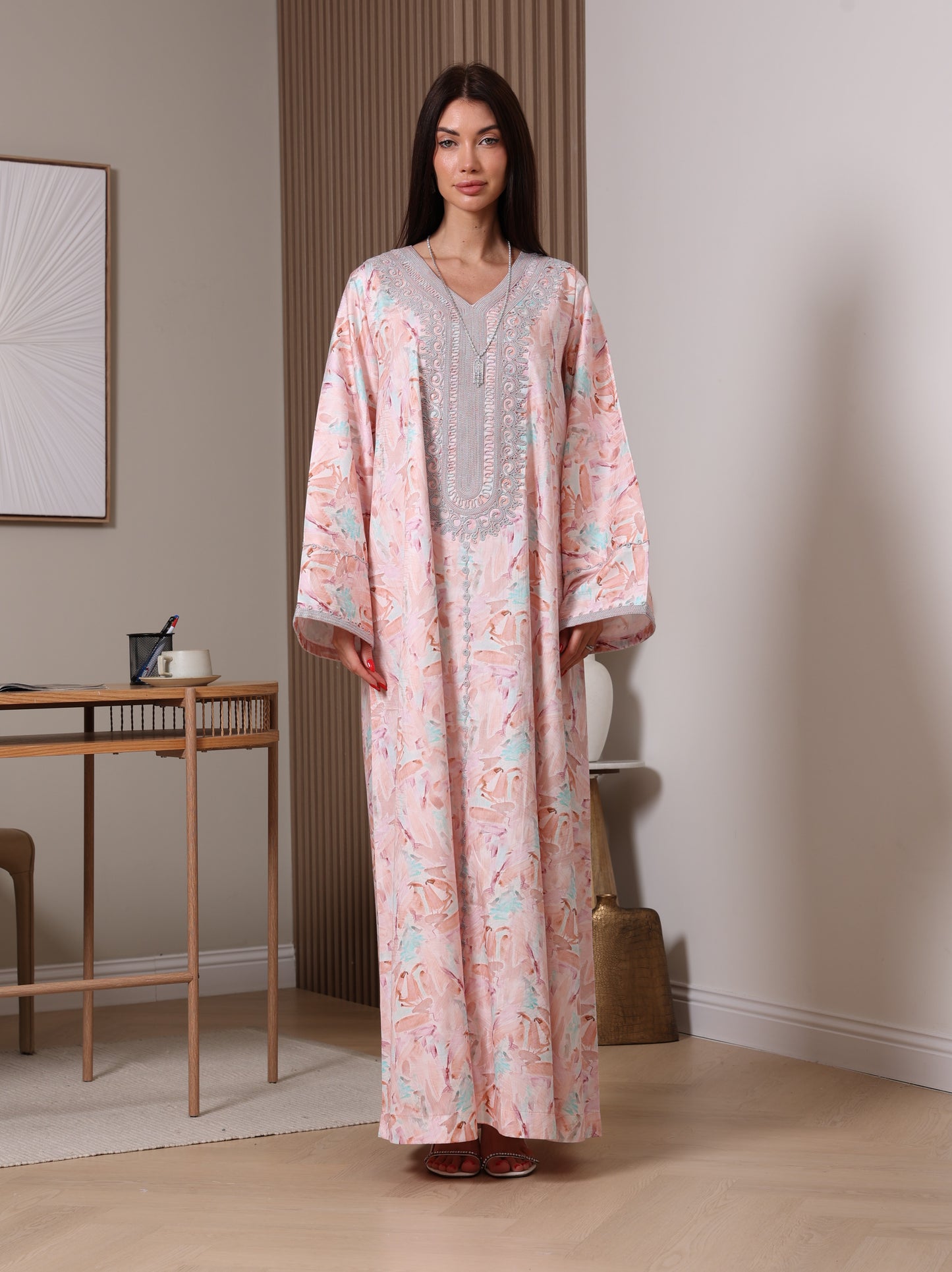 Silver Petals Kaftan