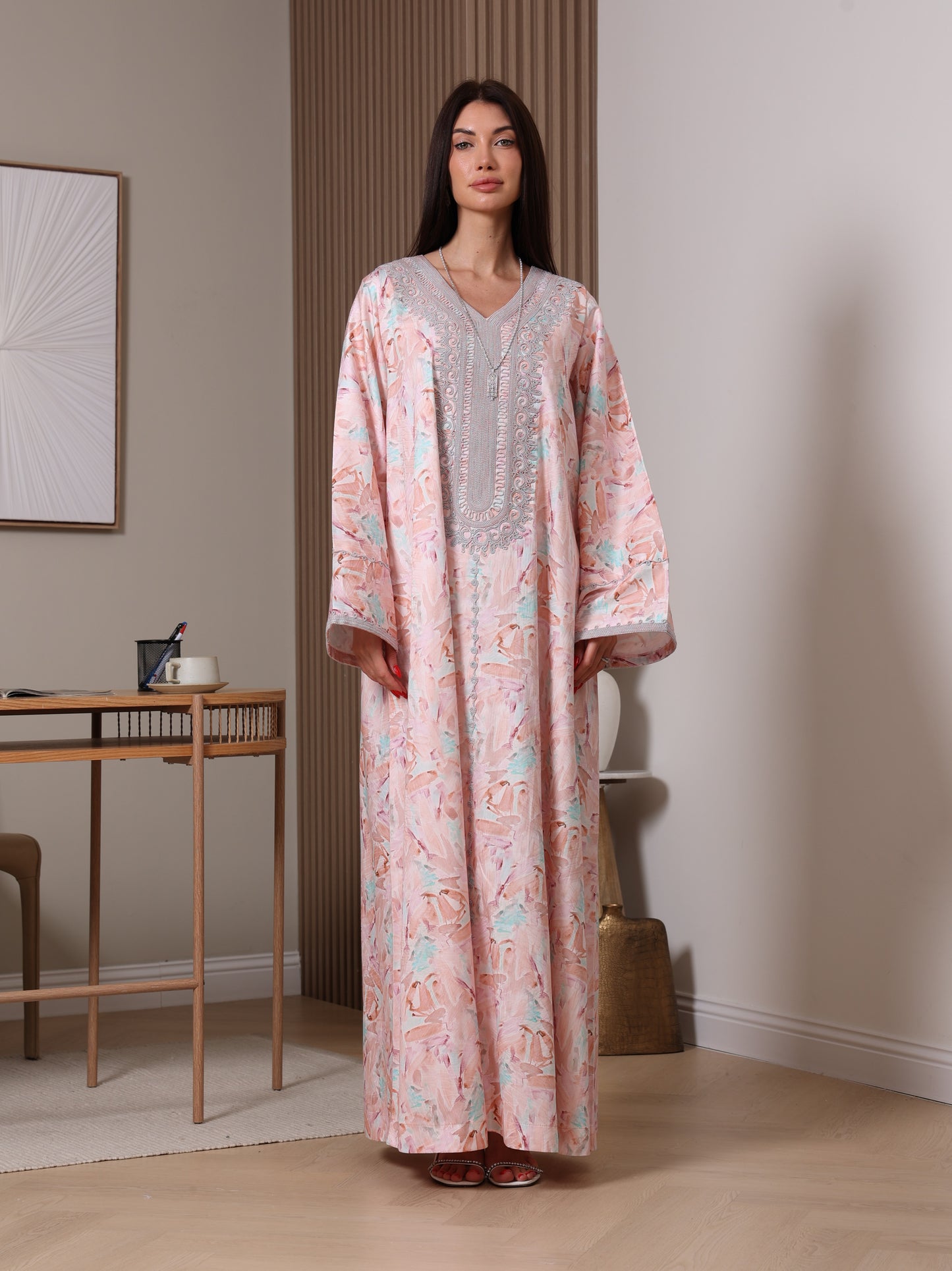 Silver Petals Kaftan