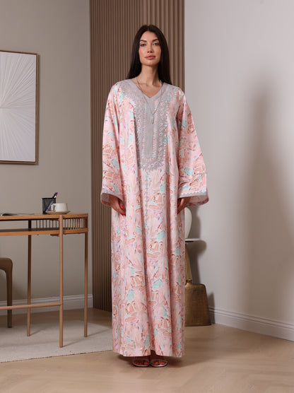 Silver Petals Kaftan