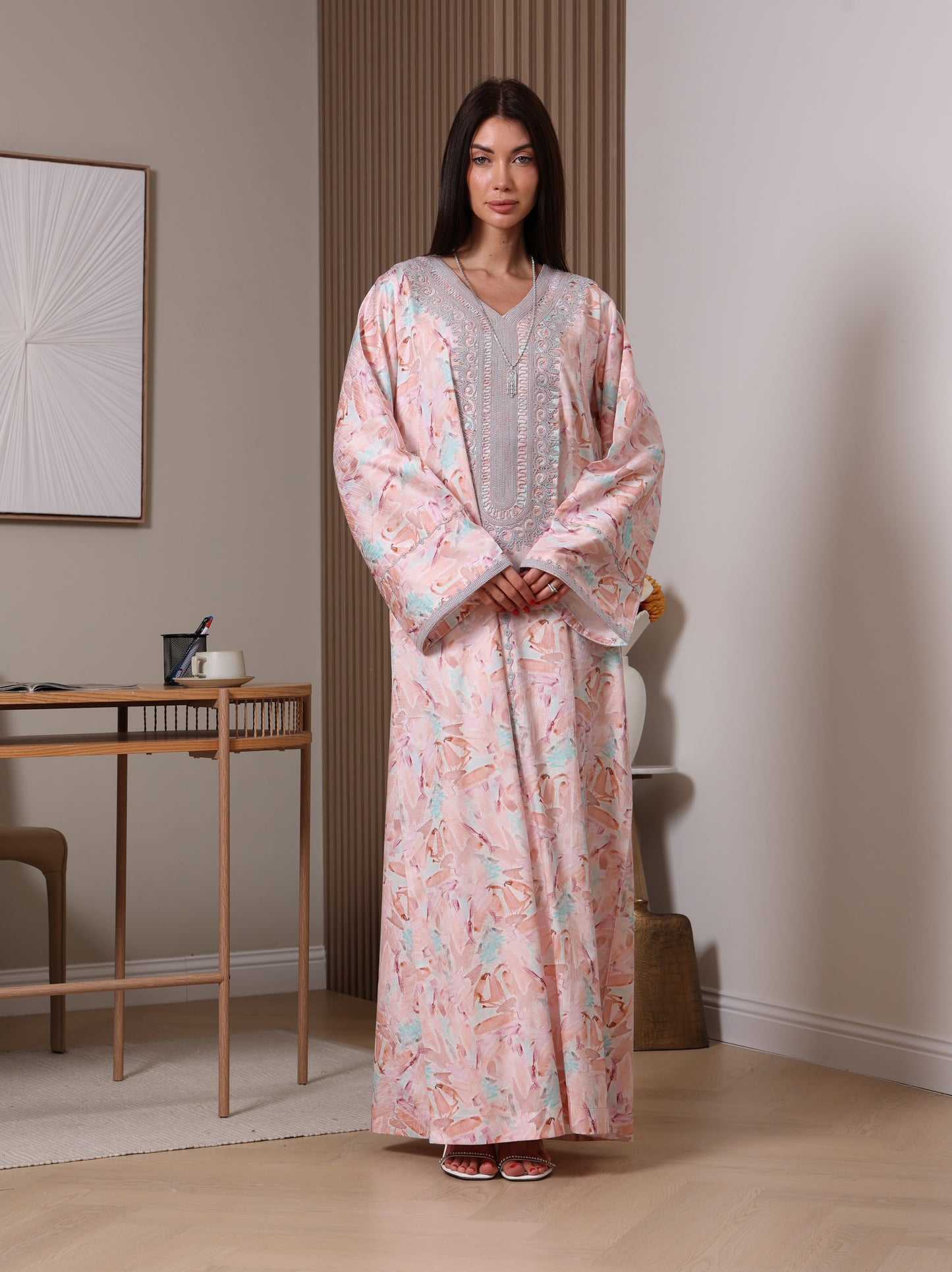 Silver Petals Kaftan