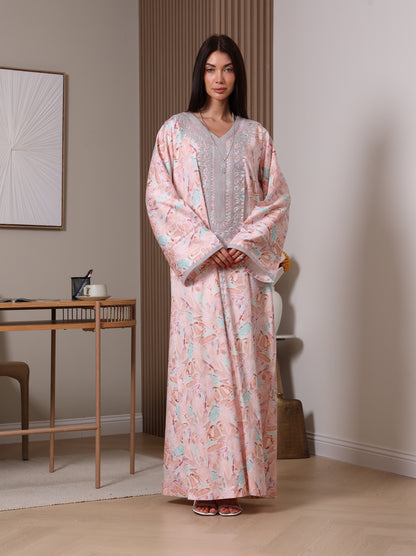 Silver Petals Kaftan