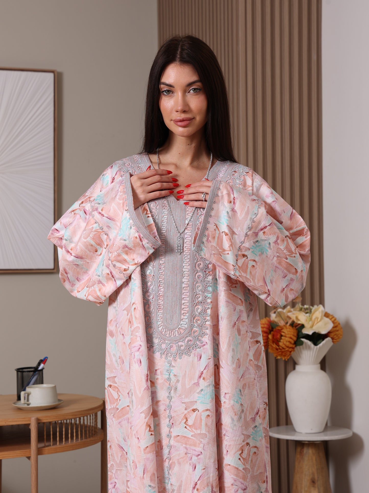 Silver Petals Kaftan