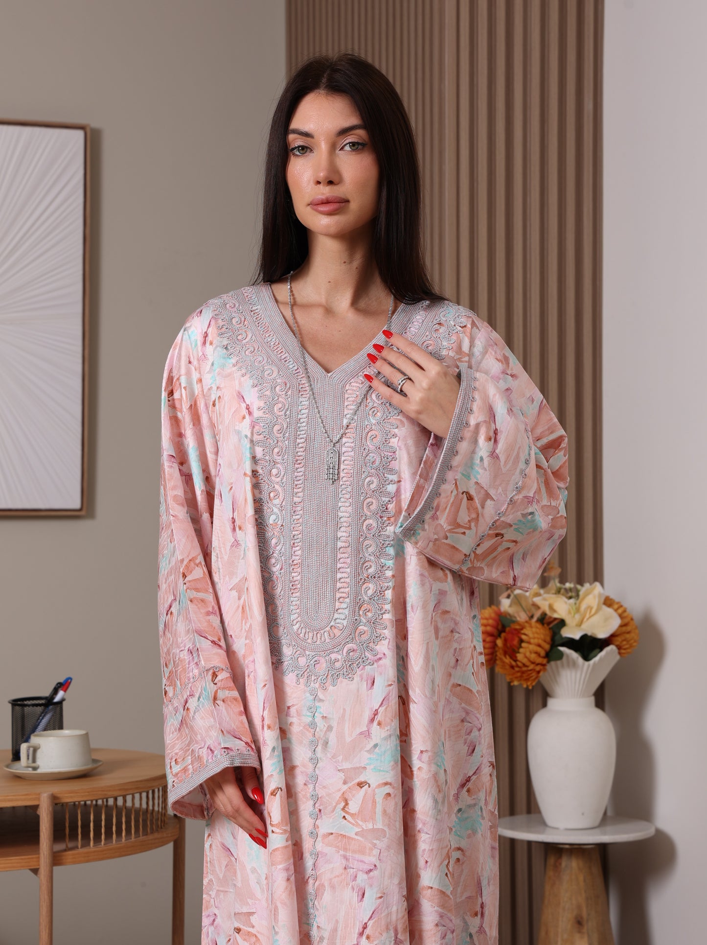 Silver Petals Kaftan