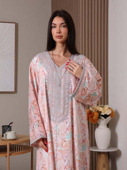 Silver Petals Kaftan