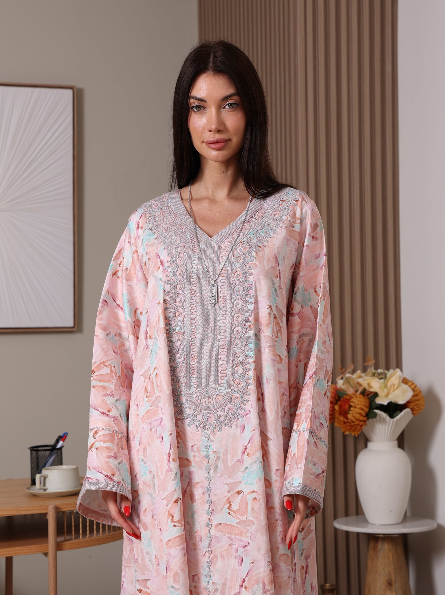 Silver Petals Kaftan