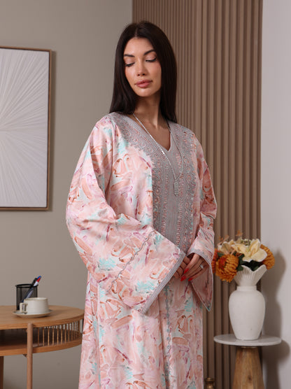 Silver Petals Kaftan