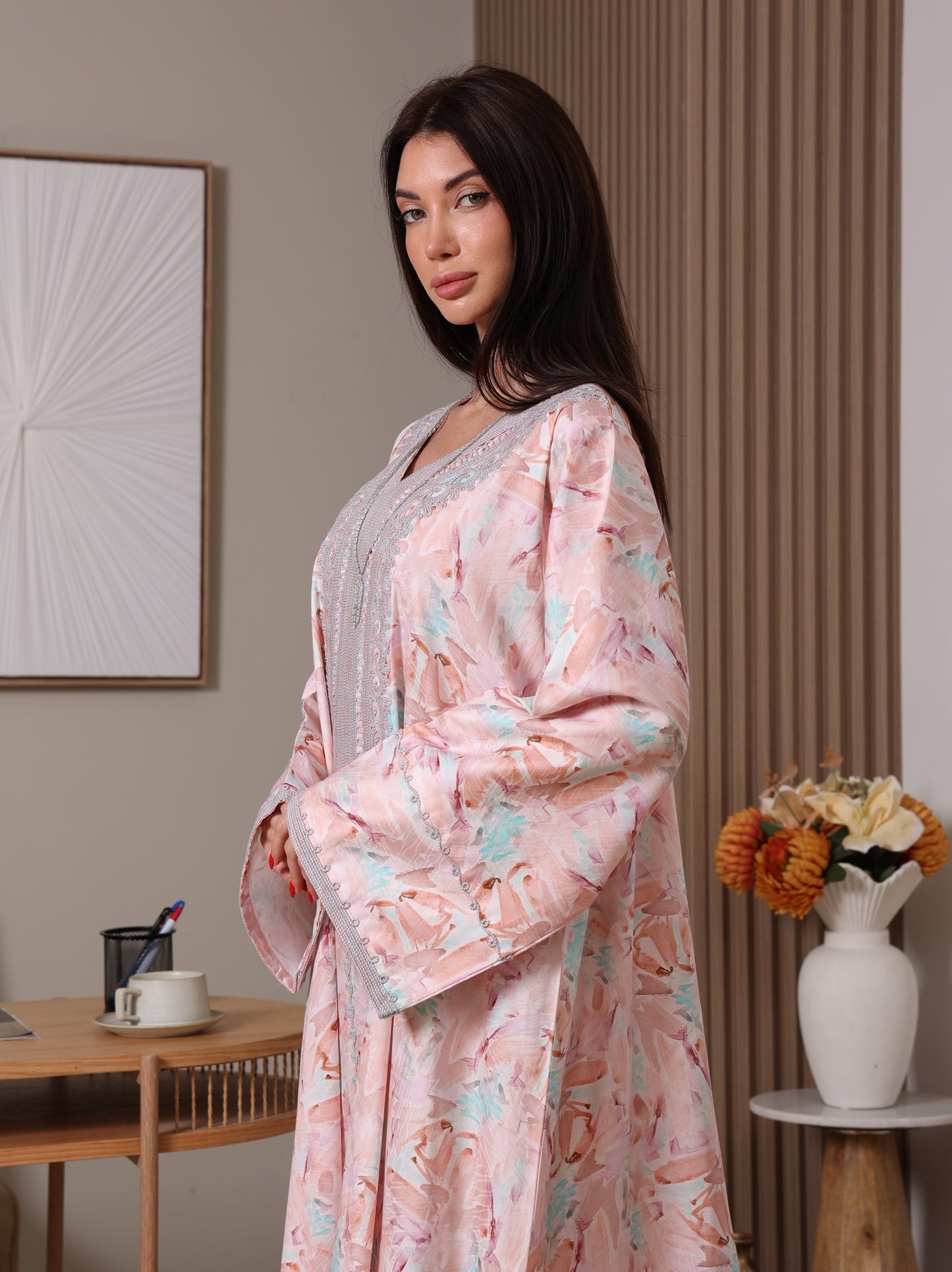 Silver Petals Kaftan