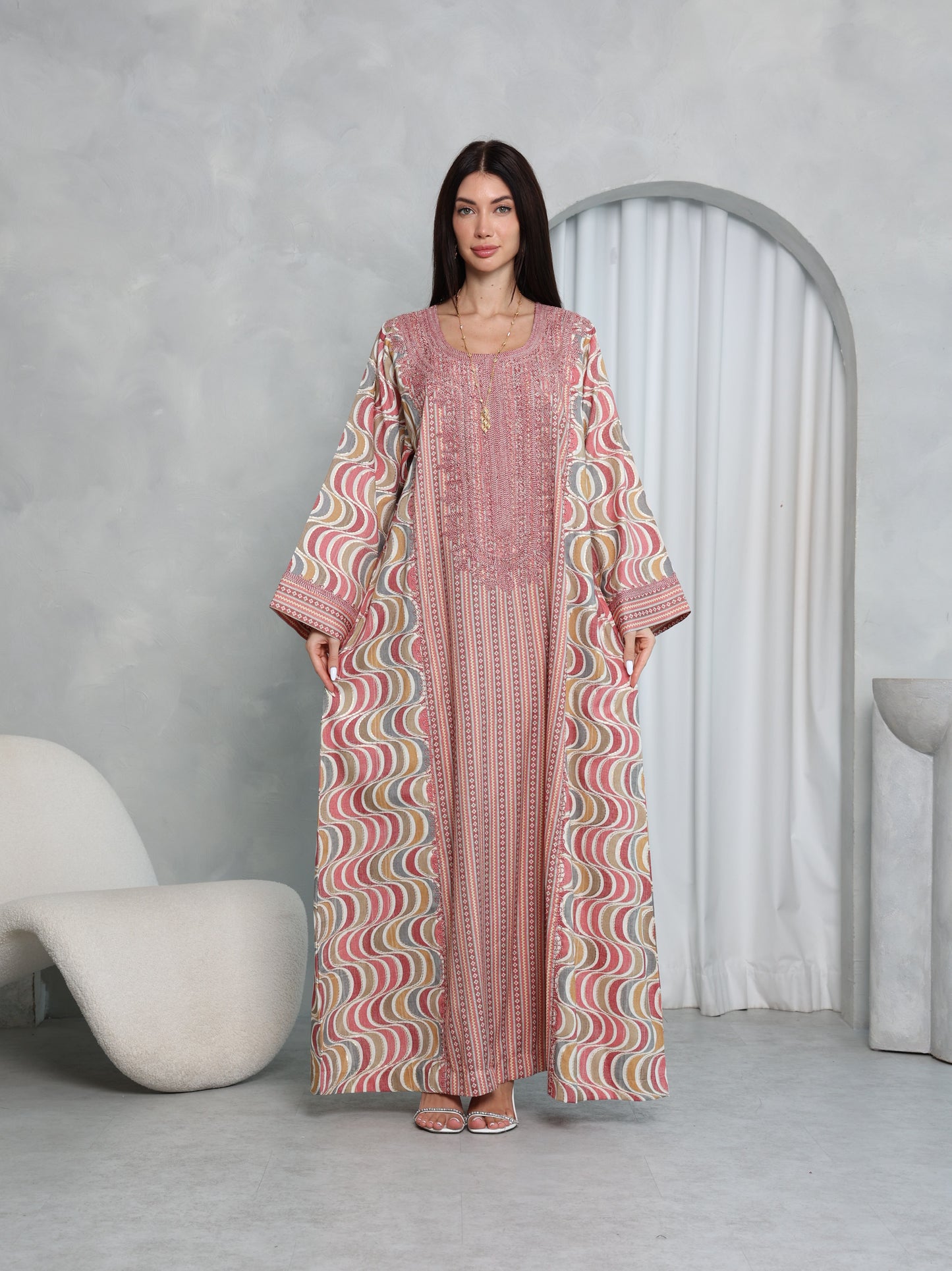Blush Wave Kaftan