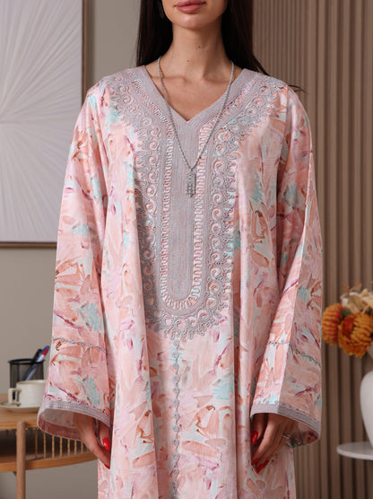 Silver Petals Kaftan