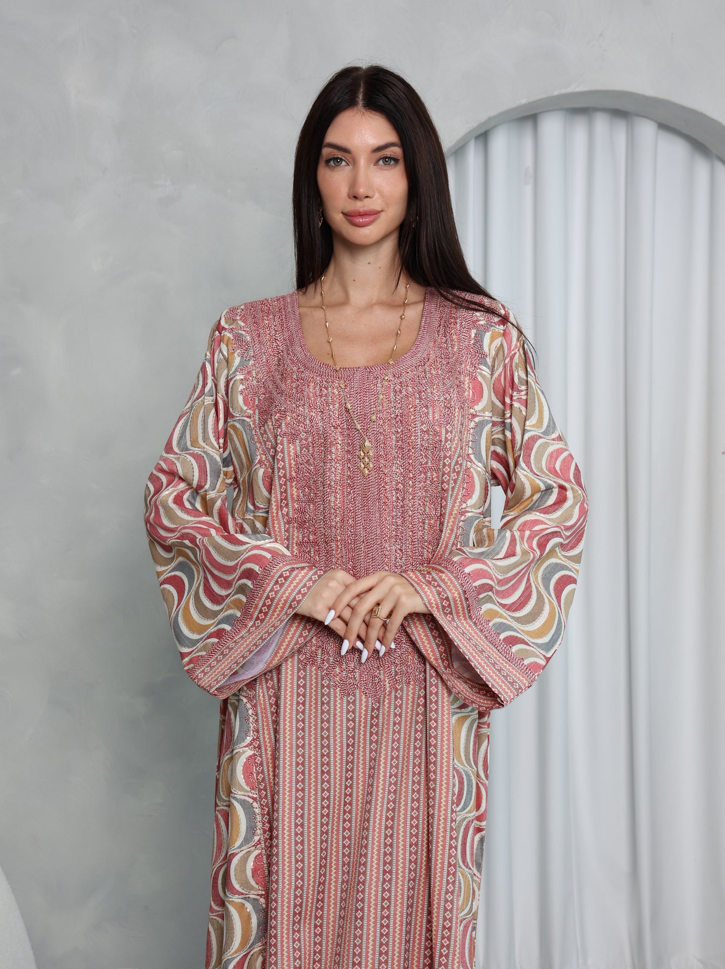 Blush Wave Kaftan