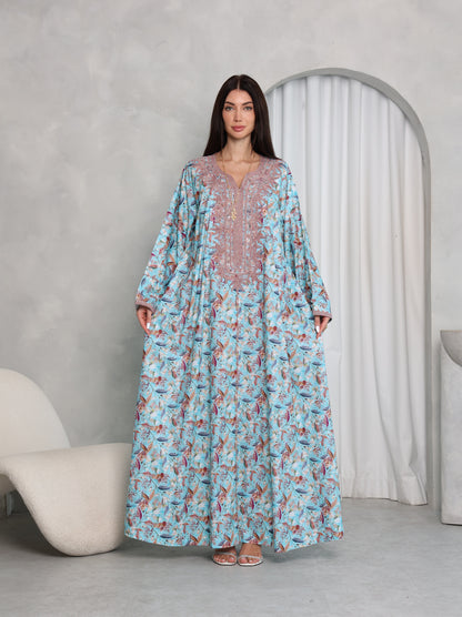 Sky Botanical Kaftan