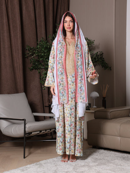 Royal Wisteria Kaftan Set