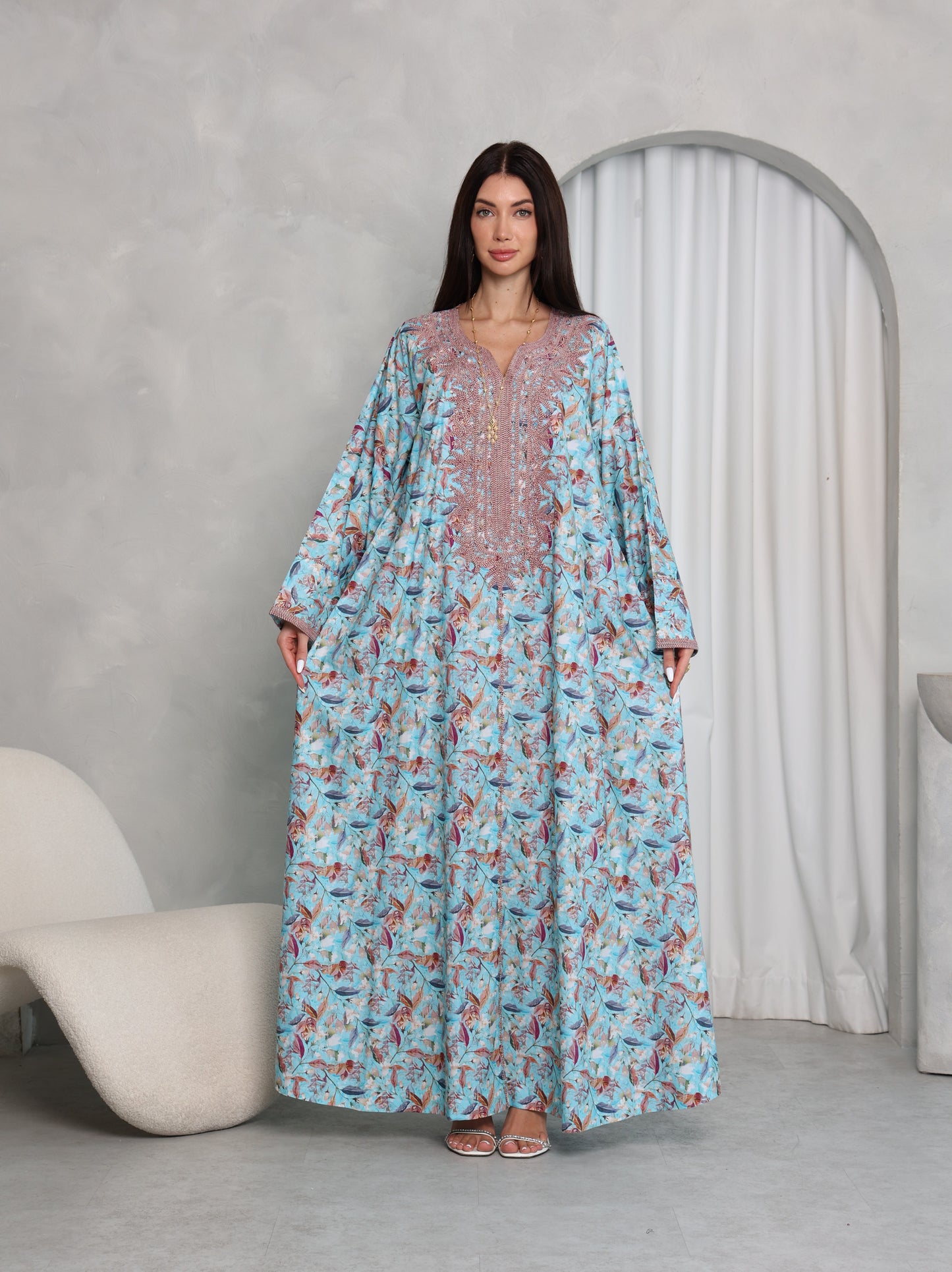 Sky Botanical Kaftan