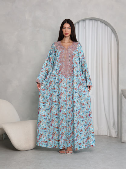 Sky Botanical Kaftan