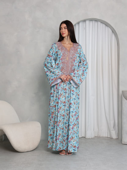 Sky Botanical Kaftan