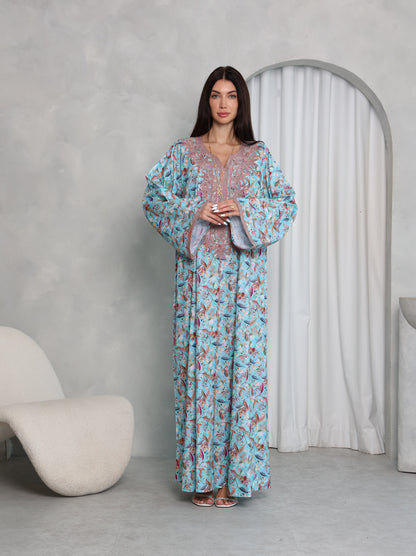 Sky Botanical Kaftan
