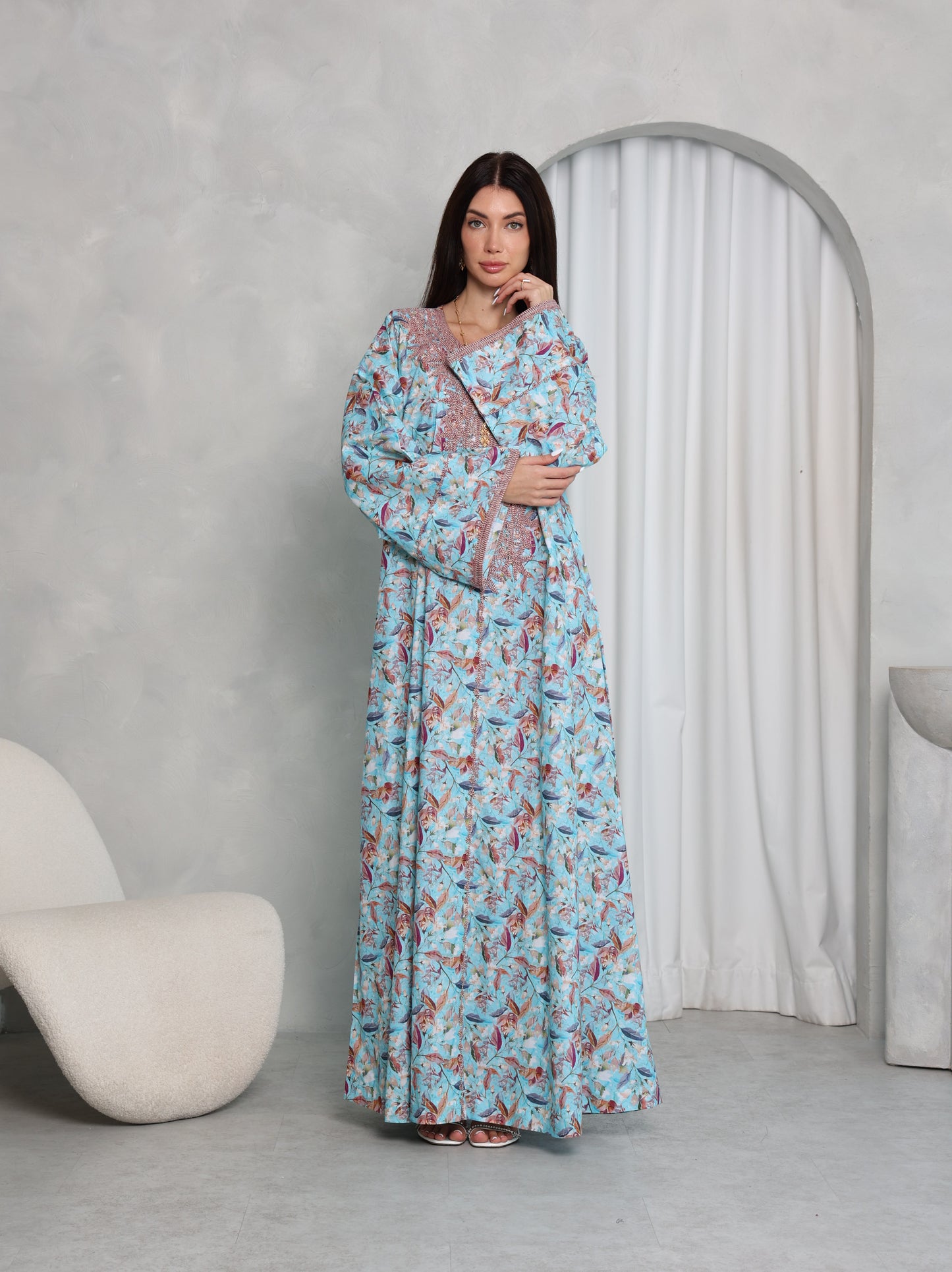 Sky Botanical Kaftan