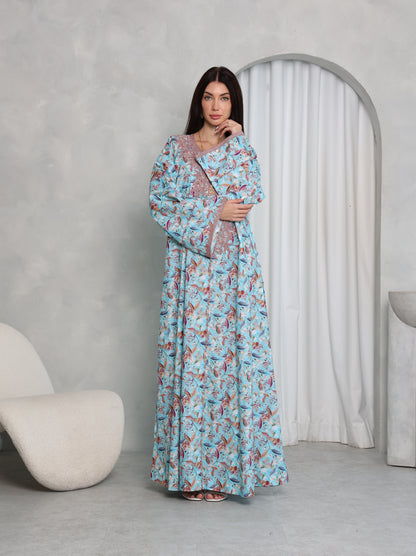 Sky Botanical Kaftan