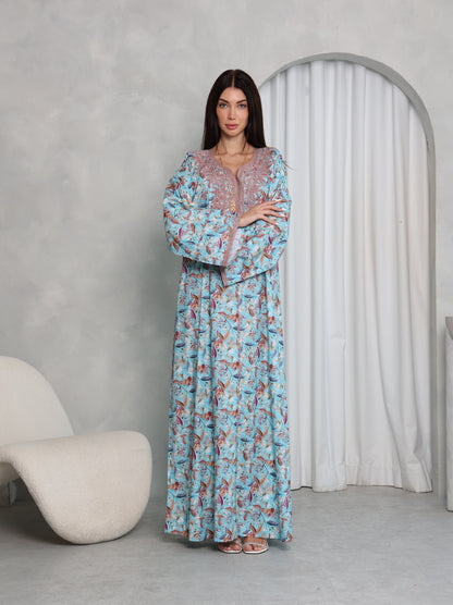 Sky Botanical Kaftan