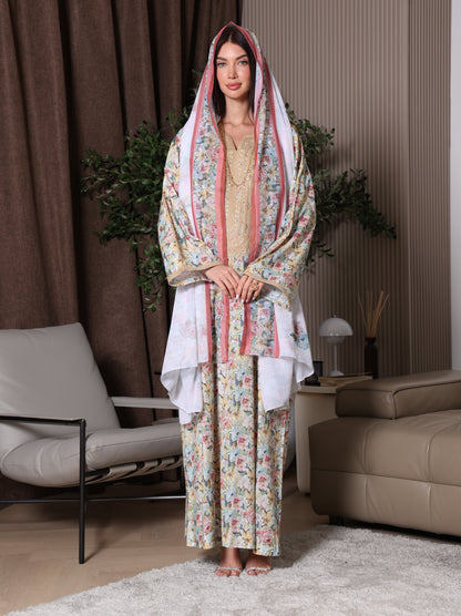 Royal Wisteria Kaftan Set
