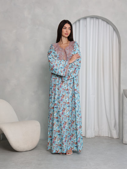 Sky Botanical Kaftan