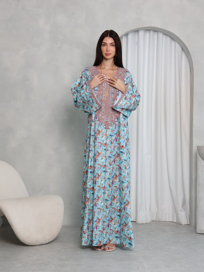 Sky Botanical Kaftan