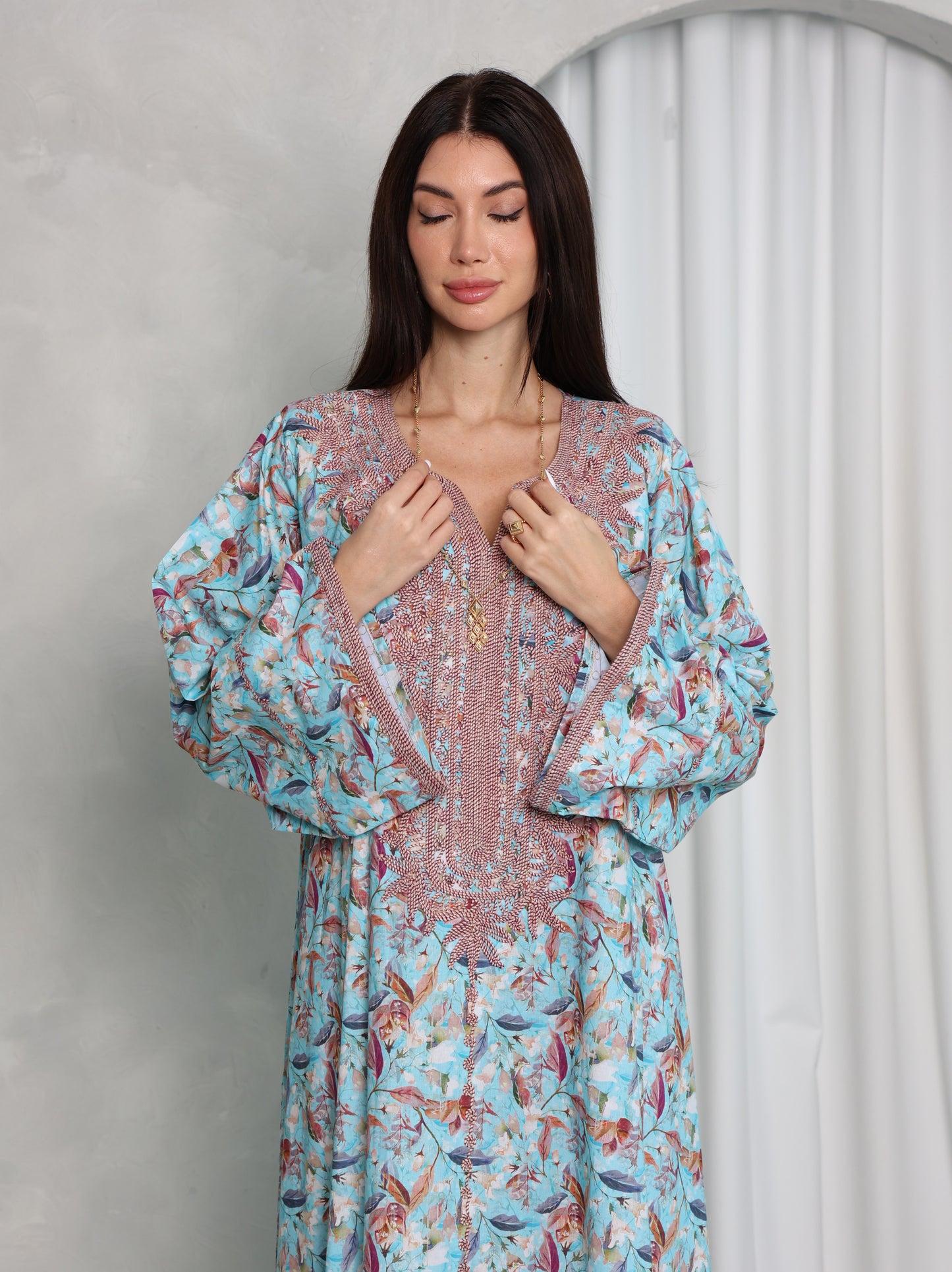 Sky Botanical Kaftan