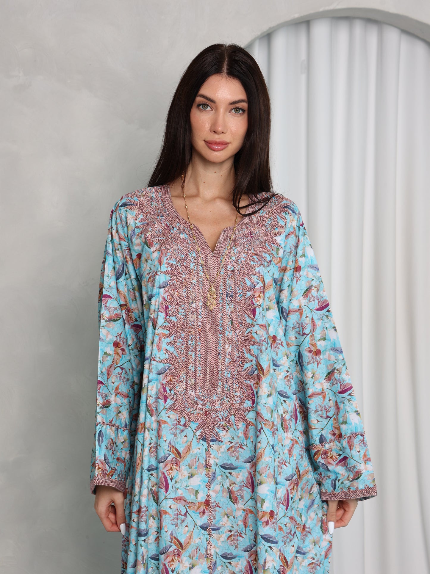 Sky Botanical Kaftan