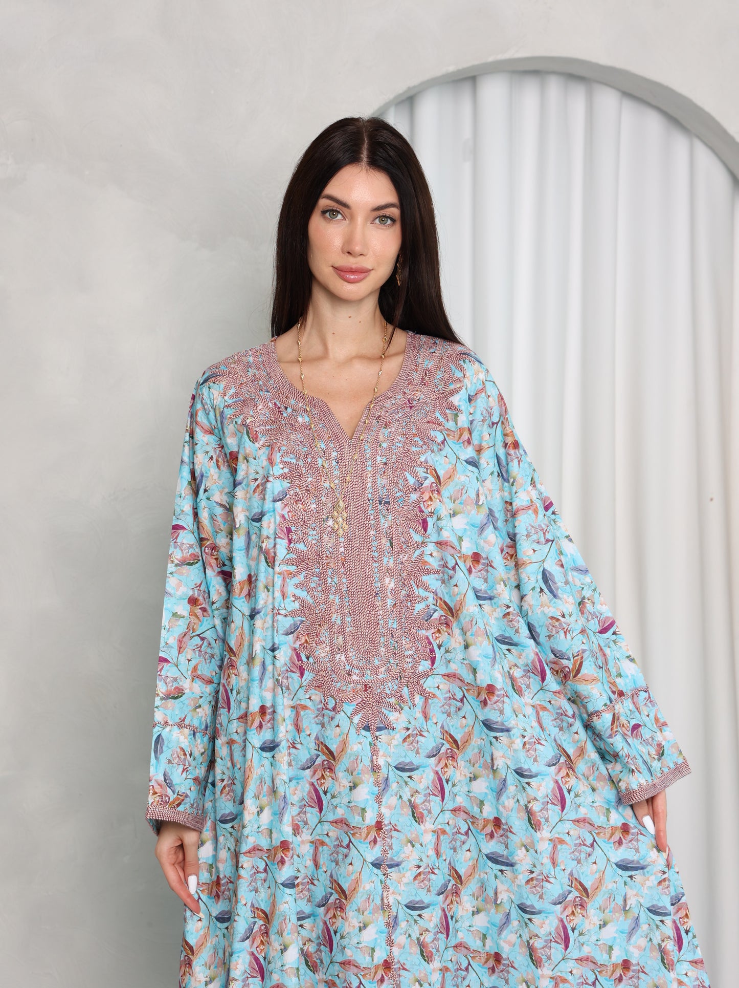 Sky Botanical Kaftan