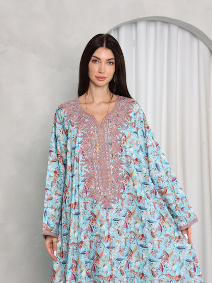 Sky Botanical Kaftan