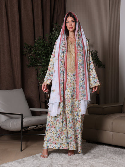 Royal Wisteria Kaftan Set