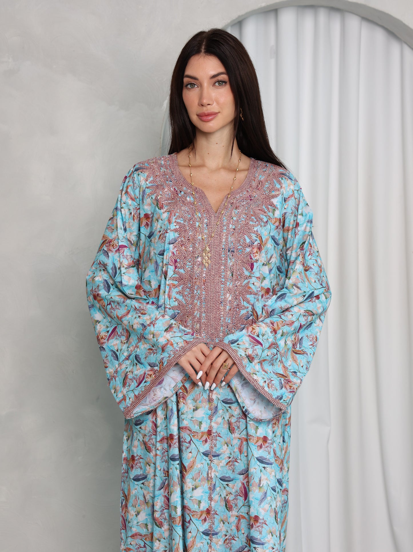 Sky Botanical Kaftan