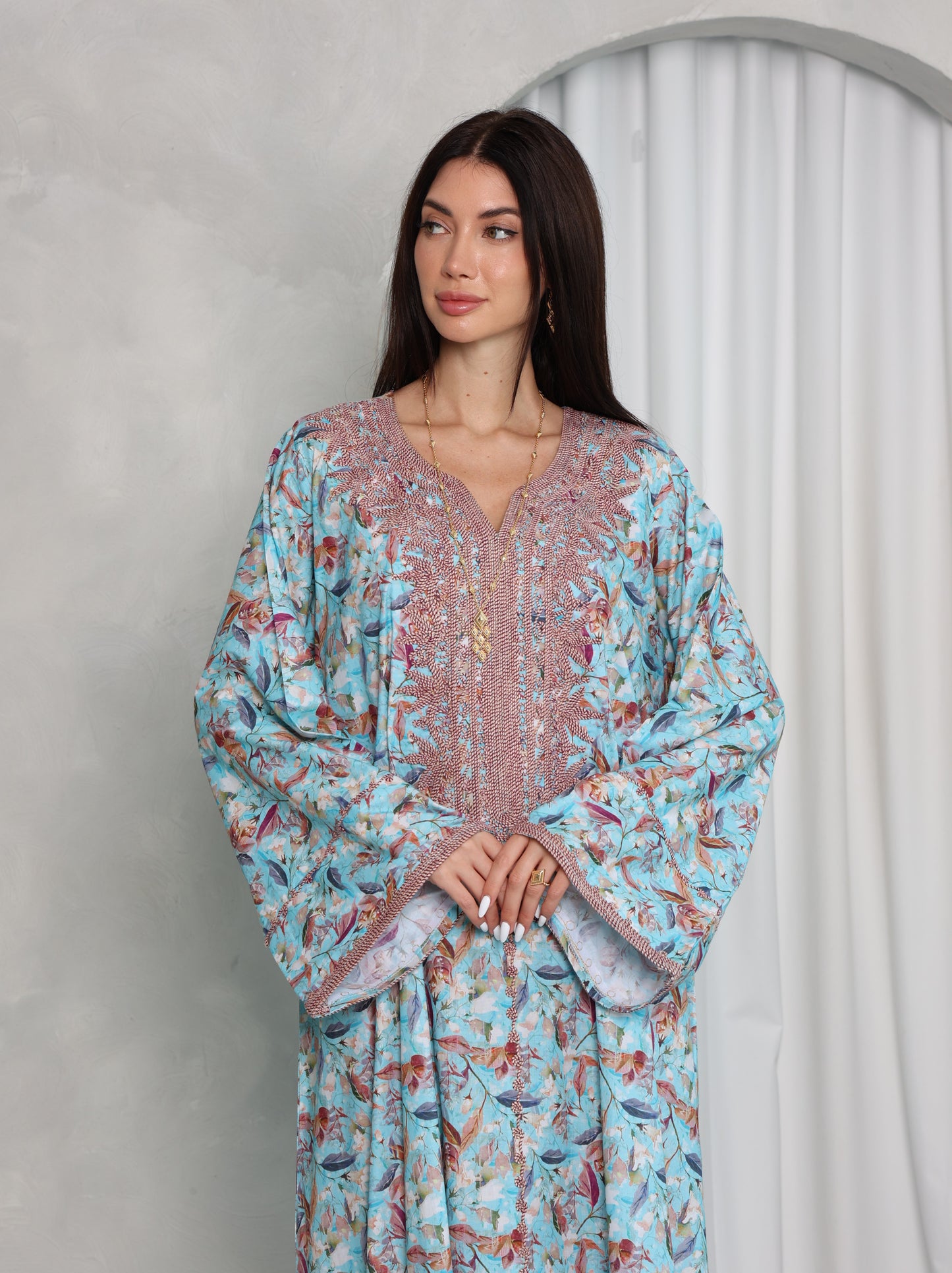 Sky Botanical Kaftan