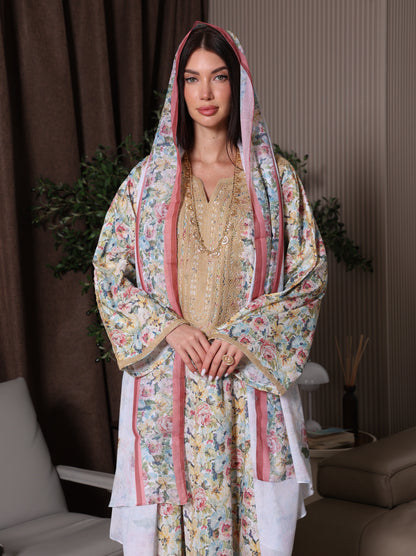 Royal Wisteria Kaftan Set