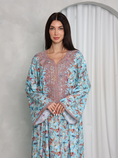 Sky Botanical Kaftan